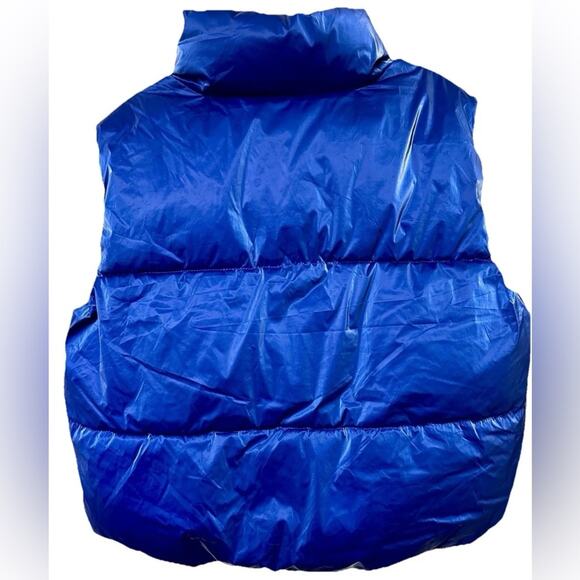 Old Navy Water-Resistant Shinny Catalyst Blue Puffer Vest. Size XL. Worn Once! - Picture 4 of 10